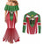 Custom Suriname Football Couples Matching Mermaid Dress and Long Sleeve Button Shirt Go Sranankondre Fubal Pluga