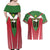 Custom Suriname Football Couples Matching Off Shoulder Maxi Dress and Hawaiian Shirt Go Sranankondre Fubal Pluga