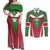 Custom Suriname Football Couples Matching Off Shoulder Maxi Dress and Long Sleeve Button Shirt Go Sranankondre Fubal Pluga