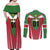 Custom Suriname Football Couples Matching Off Shoulder Maxi Dress and Long Sleeve Button Shirt Go Sranankondre Fubal Pluga