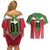 Custom Suriname Football Couples Matching Off Shoulder Short Dress and Hawaiian Shirt Go Sranankondre Fubal Pluga