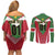 Custom Suriname Football Couples Matching Off Shoulder Short Dress and Long Sleeve Button Shirt Go Sranankondre Fubal Pluga