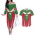 Custom Suriname Football Couples Matching Off The Shoulder Long Sleeve Dress and Hawaiian Shirt Go Sranankondre Fubal Pluga