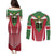 Custom Suriname Football Couples Matching Puletasi and Long Sleeve Button Shirt Go Sranankondre Fubal Pluga