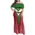 Custom Suriname Football Family Matching Off Shoulder Maxi Dress and Hawaiian Shirt Go Sranankondre Fubal Pluga