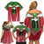 Custom Suriname Football Family Matching Off Shoulder Short Dress and Hawaiian Shirt Go Sranankondre Fubal Pluga