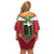 Custom Suriname Football Family Matching Off Shoulder Short Dress and Hawaiian Shirt Go Sranankondre Fubal Pluga