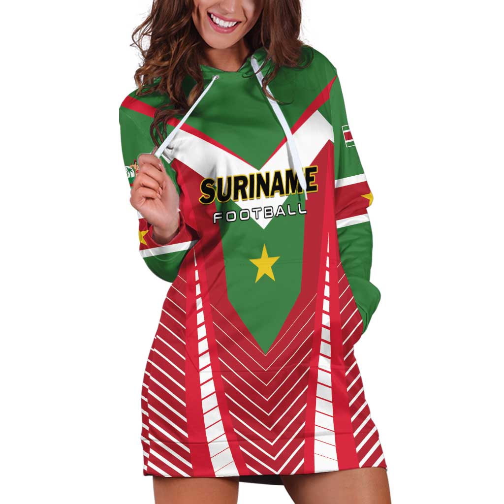 Custom Suriname Football Hoodie Dress Go Sranankondre Fubal Pluga