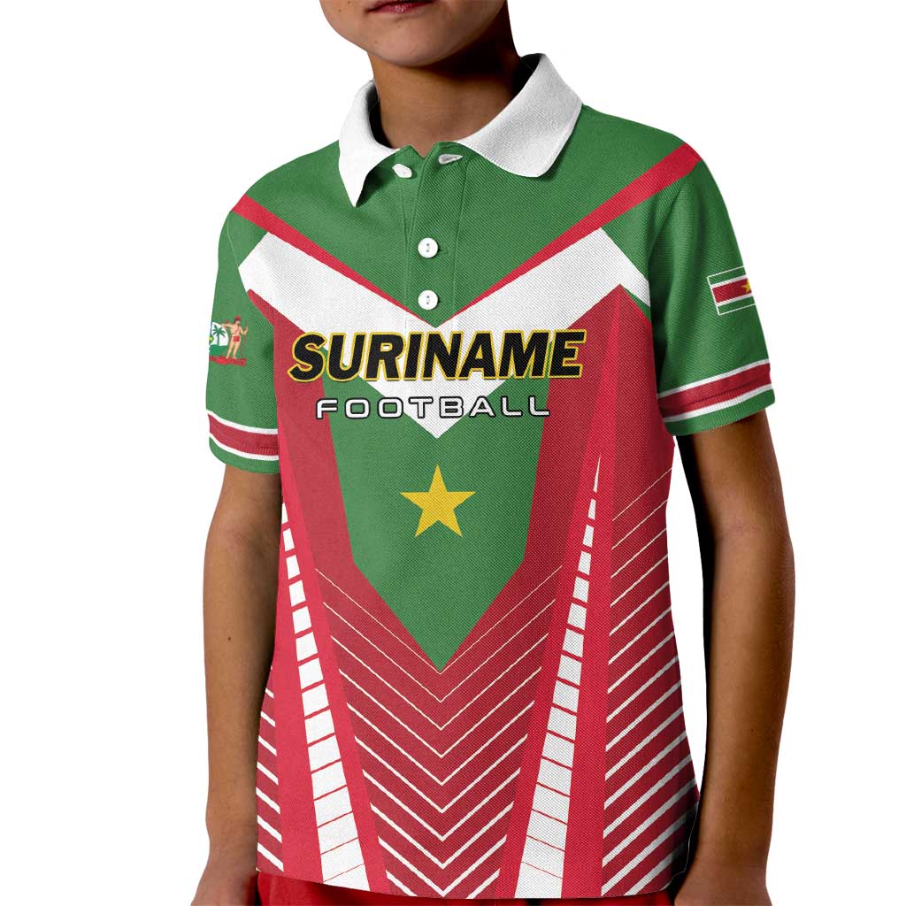 Custom Suriname Football Kid Polo Shirt Go Sranankondre Fubal Pluga