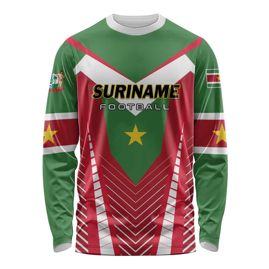 Custom Suriname Football Long Sleeve Shirt Go Sranankondre Fubal Pluga