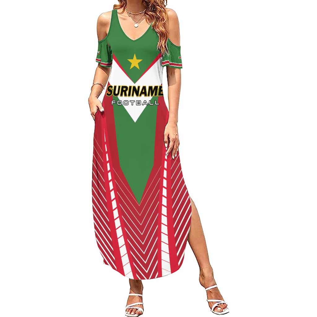 Custom Suriname Football Summer Maxi Dress Go Sranankondre Fubal Pluga