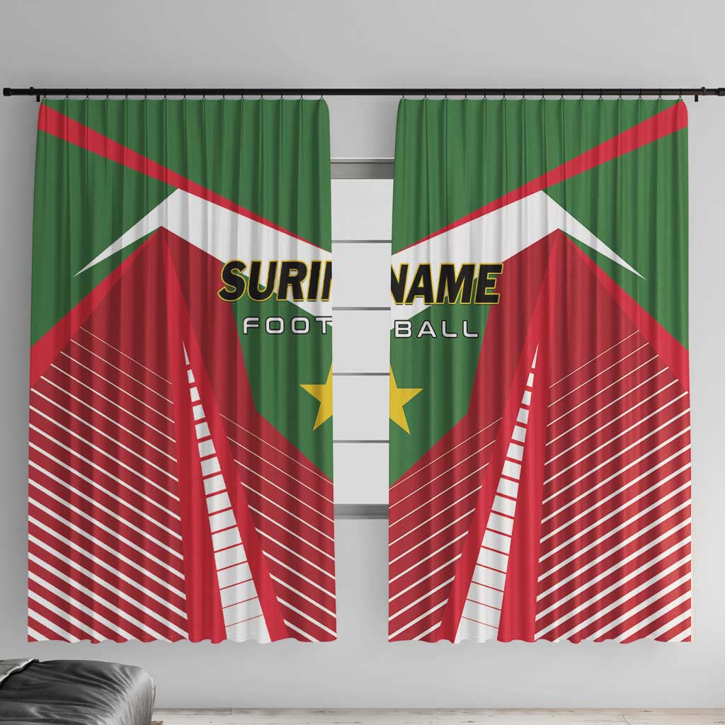 Suriname Football Window Curtain Go Sranankondre Fubal Pluga