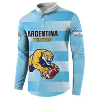 Custom Rugby Argentina Button Sweatshirt Pumitas Go Champions