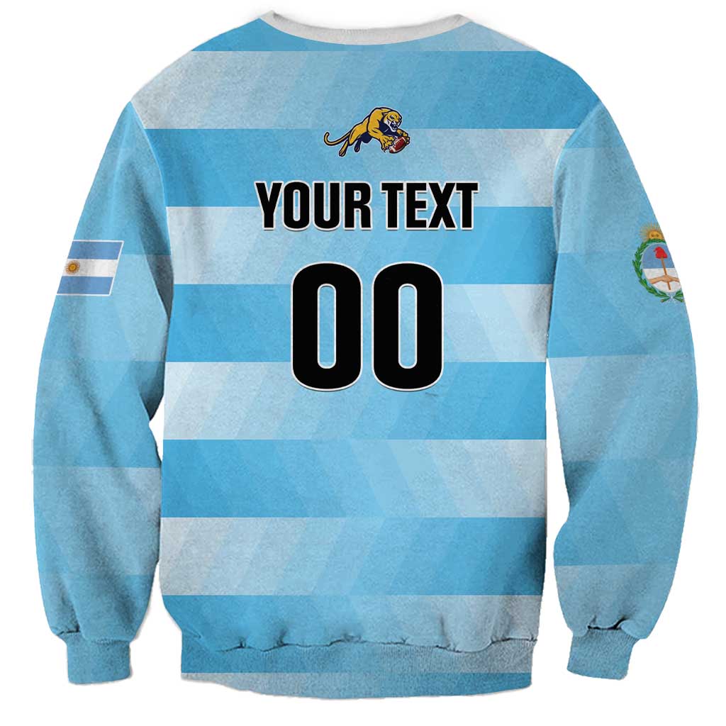 Custom Rugby Argentina Sweatshirt Pumitas Go Champions