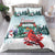 Cardinal Christmas Bedding Set Snowflake Xmas Tree LT01