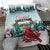 Cardinal Christmas Bedding Set Snowflake Xmas Tree LT01