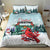 Cardinal Christmas Bedding Set Snowflake Xmas Tree LT01