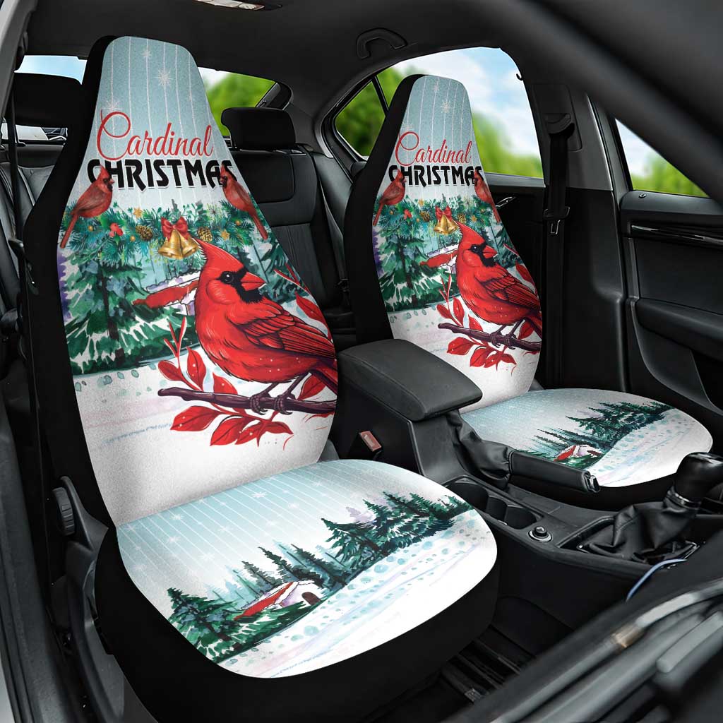 Cardinal Christmas Car Seat Cover Snowflake Xmas Tree LT01