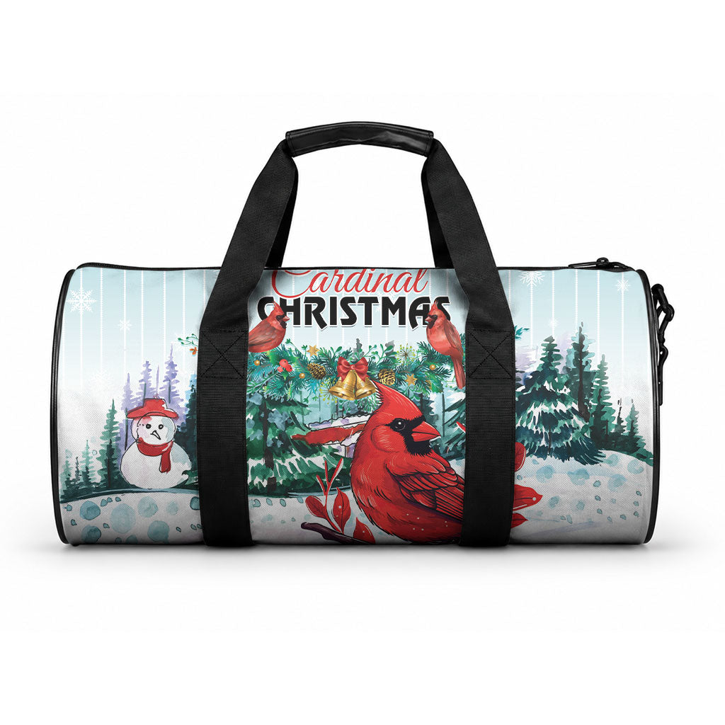 Cardinal Christmas Duffle Bag Snowflake Xmas Tree