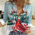 Personalised Cardical Christmas Women Casual Shirt Snowflake Xmas Tree