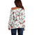 Cardinal Christmas White Off Shoulder Sweater Xmas Pattern - Wonder Print Shop