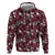 Cardinal Christmas Wine Red Zip Hoodie Xmas Pattern - Wonder Print Shop