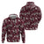 Cardinal Christmas Wine Red Zip Hoodie Xmas Pattern - Wonder Print Shop