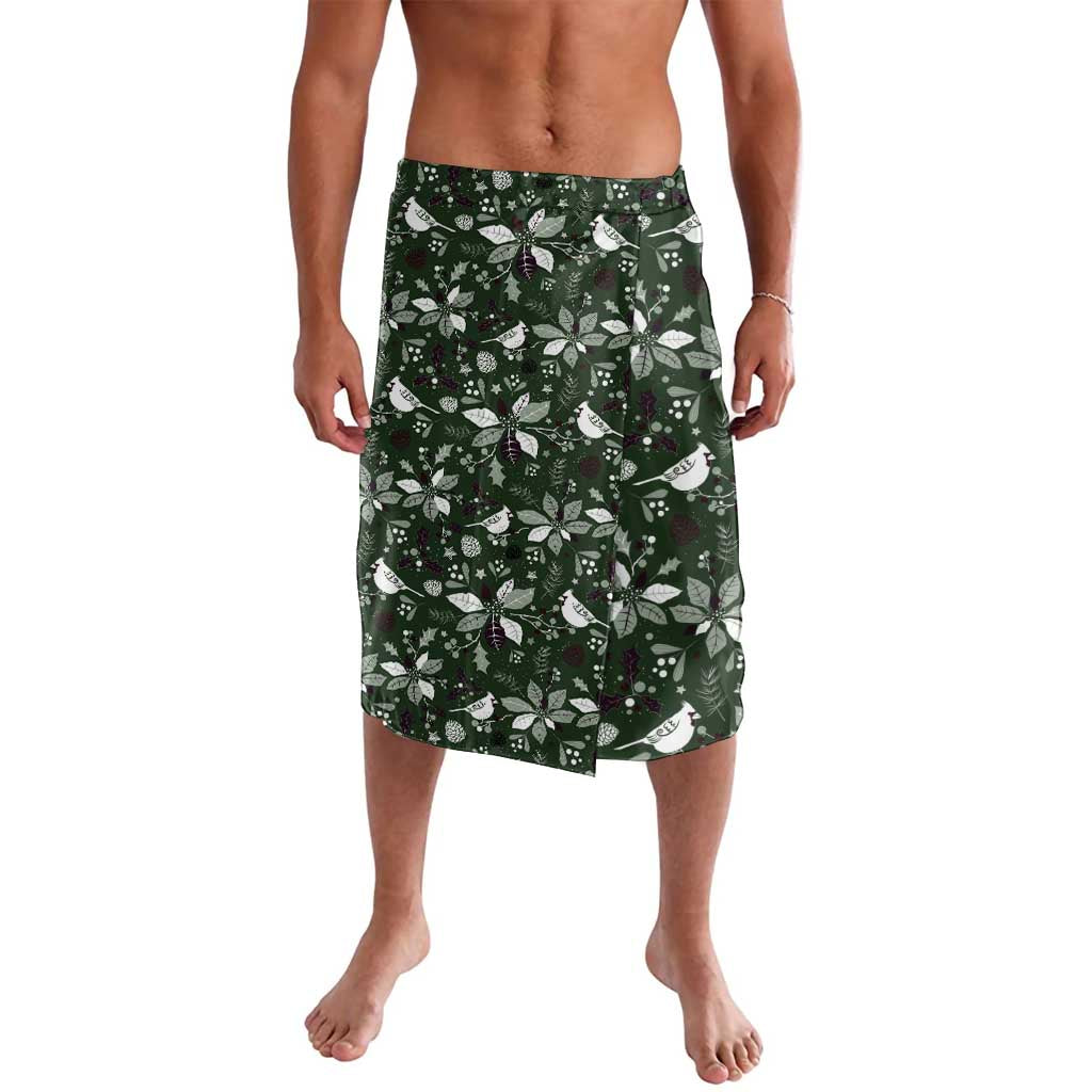 Green Christmas patterned wrap skirt with tiered front panels