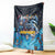 Bahamas Junkanoo Blanket Bahamian Mask Blue Marlin