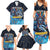 Personalized Bahamas Junkanoo Family Matching Summer Maxi Dress and Hawaiian Shirt Bahamian Mask Blue Marlin - Wonder Print Shop