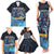 Personalized Bahamas Junkanoo Family Matching Tank Maxi Dress and Hawaiian Shirt Bahamian Mask Blue Marlin - Wonder Print Shop