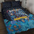 Bahamas Junkanoo Quilt Bed Set Bahamian Mask Blue Marlin - Wonder Print Shop