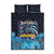 Bahamas Junkanoo Quilt Bed Set Bahamian Mask Blue Marlin - Wonder Print Shop