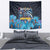 Bahamas Junkanoo Tapestry Bahamian Mask Blue Marlin