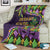 Mardi Gras Blanket Luxury Mask Fleur De Lis