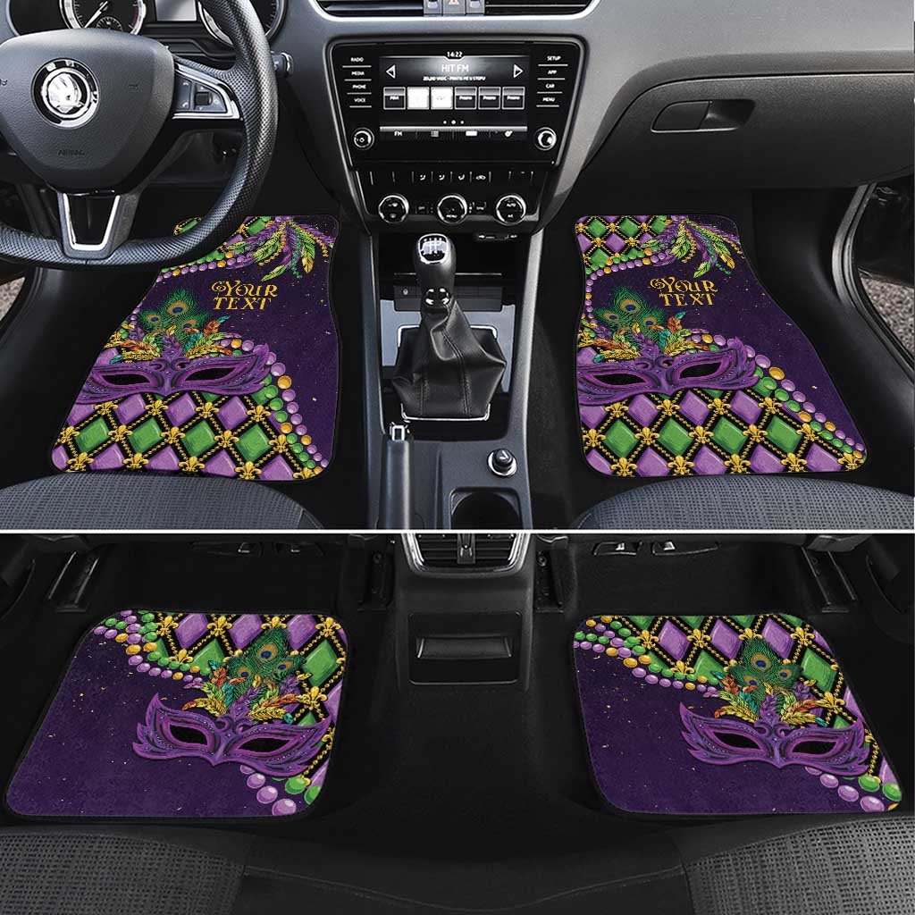 Mardi Gras Car Mats Luxury Mask Fleur De Lis - Wonder Print Shop