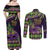 Personalized Mardi Gras Couples Matching Off Shoulder Maxi Dress and Long Sleeve Button Shirt Luxury Mask Fleur De Lis - Wonder Print Shop