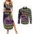 Personalized Mardi Gras Couples Matching Summer Maxi Dress and Long Sleeve Button Shirt Luxury Mask Fleur De Lis - Wonder Print Shop