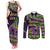 Personalized Mardi Gras Couples Matching Tank Maxi Dress and Long Sleeve Button Shirt Luxury Mask Fleur De Lis - Wonder Print Shop