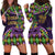 Personalized Mardi Gras Hoodie Dress Luxury Mask Fleur De Lis - Wonder Print Shop