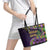 Mardi Gras Leather Tote Bag Luxury Mask Fleur De Lis - Wonder Print Shop