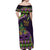 Personalized Mardi Gras Off Shoulder Maxi Dress Luxury Mask Fleur De Lis - Wonder Print Shop