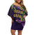 Personalized Mardi Gras Off Shoulder Short Dress Luxury Mask Fleur De Lis - Wonder Print Shop