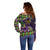 Personalized Mardi Gras Off Shoulder Sweater Luxury Mask Fleur De Lis - Wonder Print Shop