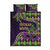 Mardi Gras Quilt Bed Set Luxury Mask Fleur De Lis - Wonder Print Shop