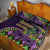 Mardi Gras Quilt Bed Set Luxury Mask Fleur De Lis - Wonder Print Shop