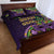 Mardi Gras Quilt Bed Set Luxury Mask Fleur De Lis - Wonder Print Shop