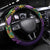 Mardi Gras Steering Wheel Cover Luxury Mask Fleur De Lis - Wonder Print Shop