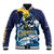 Personalized Barbados God Of The Sea Baseball Jacket Bajan Flying Fish Special Version - Wonder Print Shop