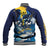 Personalized Barbados God Of The Sea Baseball Jacket Bajan Flying Fish Special Version - Wonder Print Shop